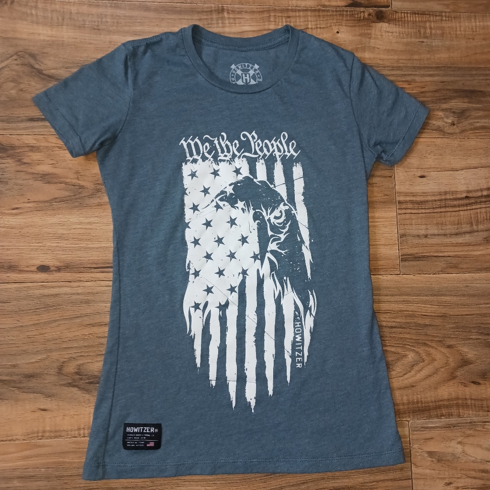 Howitzer Patriot Womens T Shirt - Size Small - Gray - Short Sleeve -